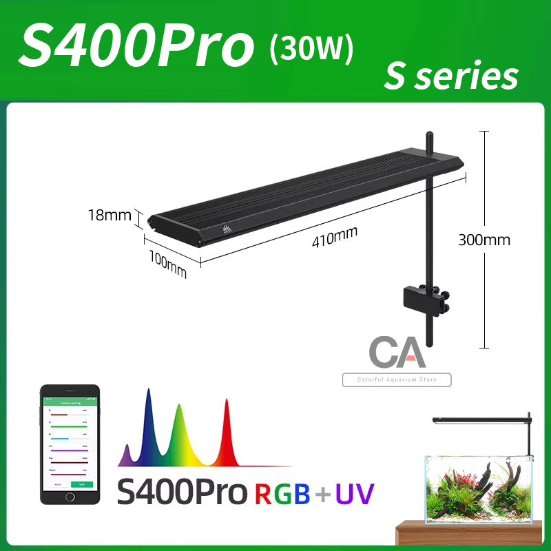 Live Plant Aquarium - WEEK AQUA S Series RGB+UV ไฟตู้ปลาแบบสเปกตรัมเต็มรูปแบบ