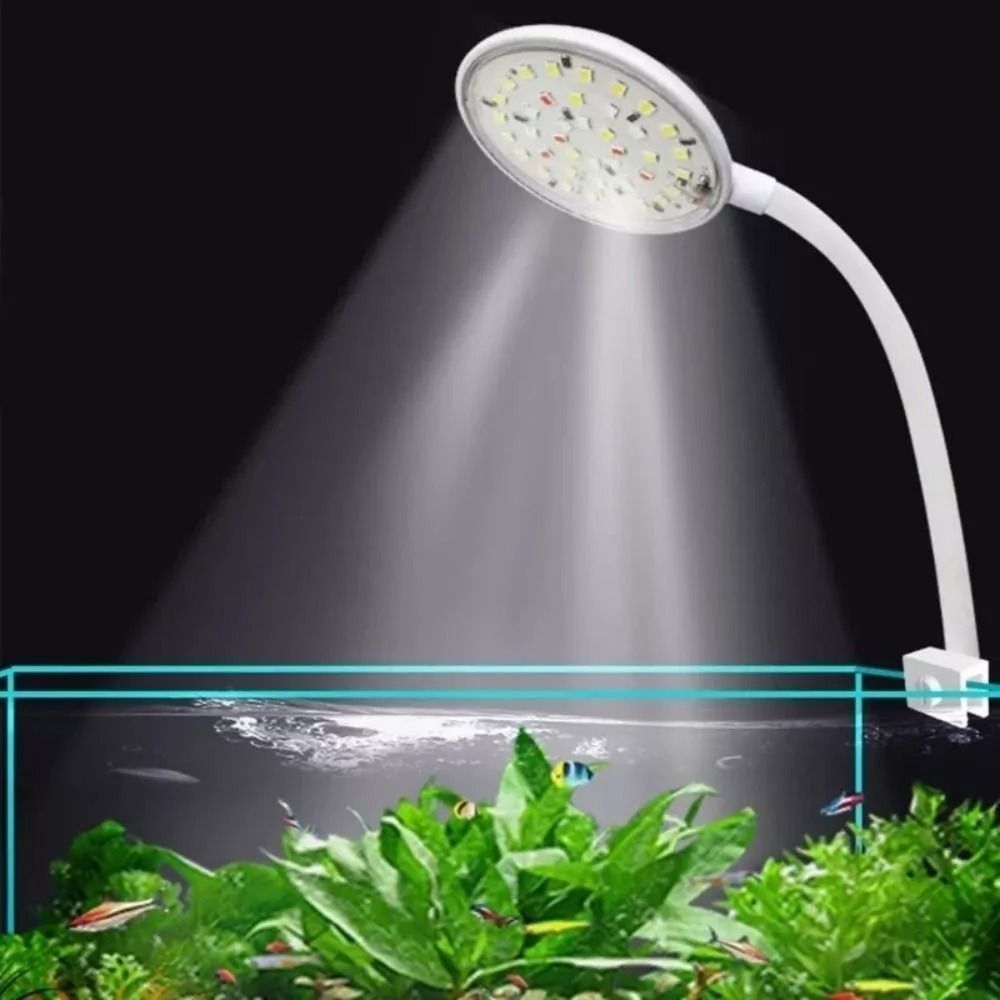Aquarium Plants Live - โคมไฟขนาดเล็กแบบหนีบสำหรับตู้ปลา LED สามารถปรับได้5/7W ใหม่ไฟสำหรับใช้ในห้องนั่งเล่นหมุนได้360องศาสำหรับตู้ปลา