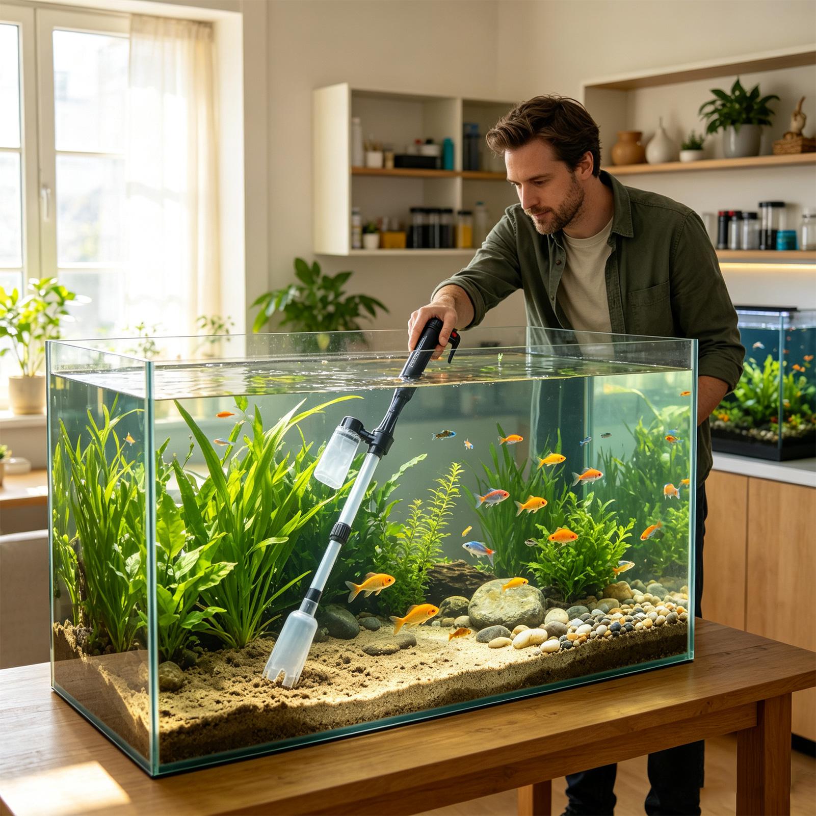 เครื่องดูดฝุ่นทำความสะอาดตู้ปล - Planted Aquarium Cleaning บทวิจารณ์และราคา
