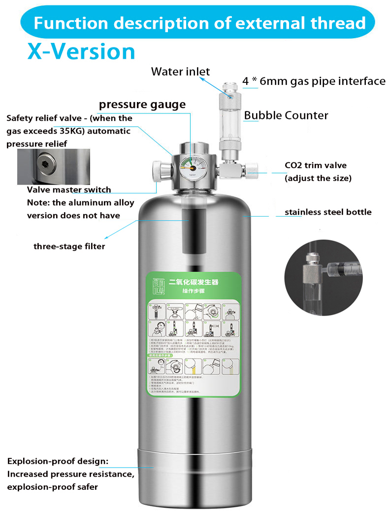 5L Aquarium CO2 เครื่องกําเนิด - Aquarium Liquid Carbon บทวิจารณ์และราคา
