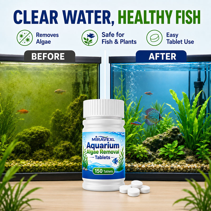 เม็ดกำจัดตะไคร่น้ำในตู้ปลา MIR - Aquarium Moss บทวิจารณ์และราคา
