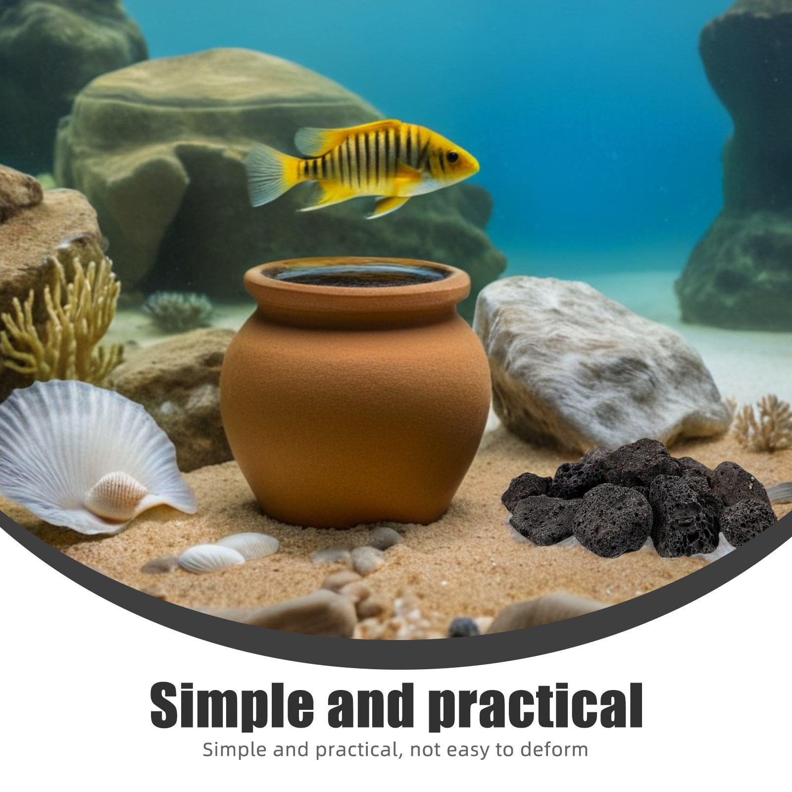 หินภูเขาไฟธรรมชาติ 1 แพ็ค ขนาด - Plant Aquarium Pot บทวิจารณ์และราคา
