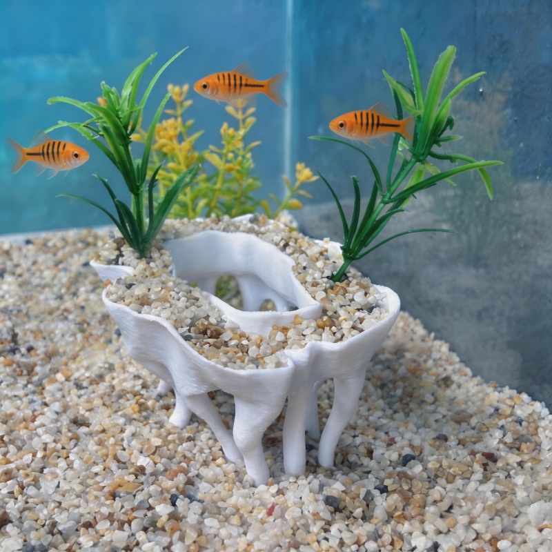 พืชน้ำพิมพ์สามมิติรูปทรงรากไม้ - Plant Aquarium Pot บทวิจารณ์และราคา