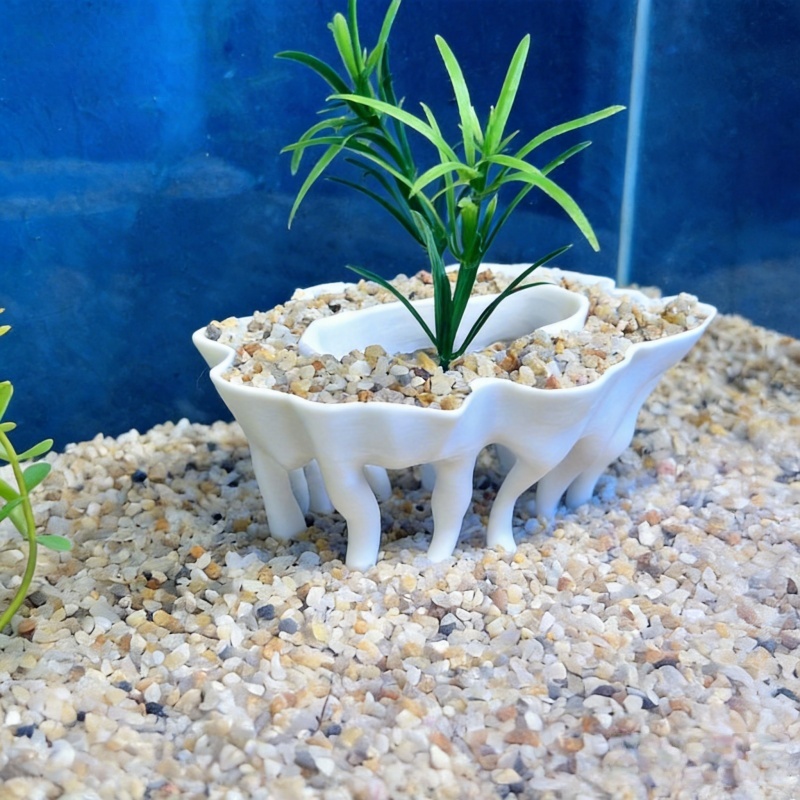 พืชน้ำพิมพ์สามมิติรูปทรงรากไม้ - Plant Aquarium Pot บทวิจารณ์และราคา
